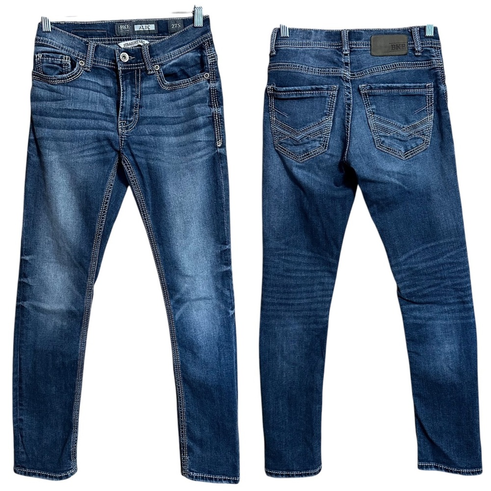 BKE Alec Straight Leg Stretch Medium Wash Jeans Size 27 Short